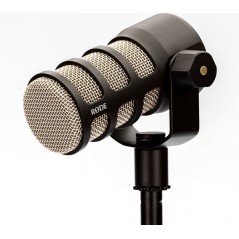 RDE PodMic Microphone -57dBVPascal Cardioid Black/Silver | Superior Sound Quality for Podcasts & Streaming